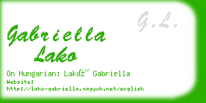 gabriella lako business card